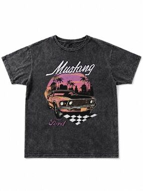 Mustang Black Washed Graphic Tee